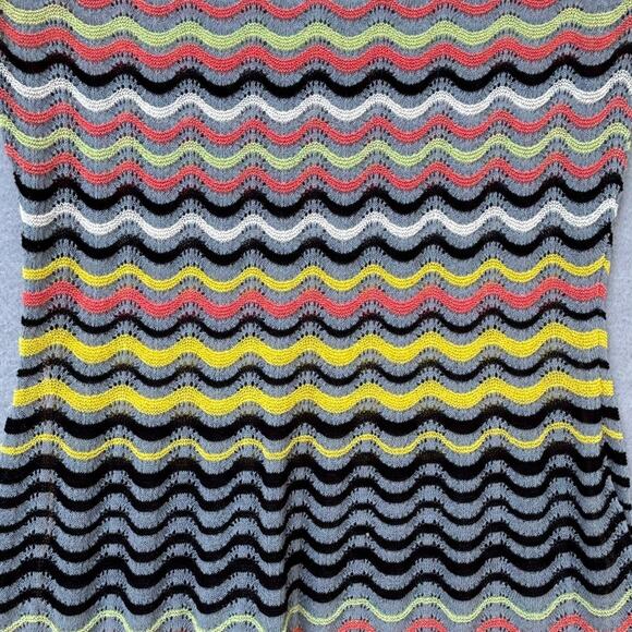 M Missoni Multicolor Wave Patterned Knit Midi dress Approx size IT 38 Small - Picture 9 of 9